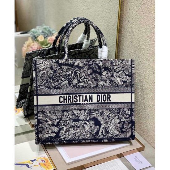 Replica Christian Dior Borsa grande libro Dior blu scuro Replica Christian Dior Borsa grande libro Dior blu scuro