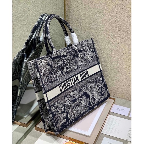 Replica Christian Dior Borsa grande libro Dior blu scuro Replica Christian Dior Borsa grande libro Dior blu scuro