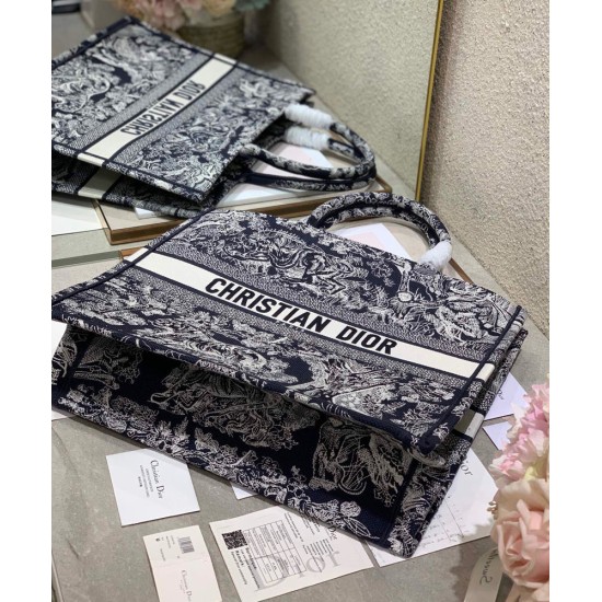 Replica Christian Dior Borsa grande libro Dior blu scuro Replica Christian Dior Borsa grande libro Dior blu scuro