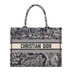 Christian Dior Borsa a libro media Dior blu scuro