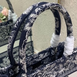 Christian Dior Borsa a libro media Dior blu scuro