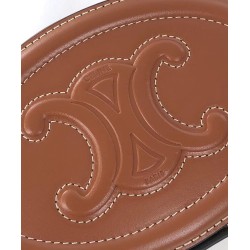 Celine Ovale Minaudiere Cuir Triomphe Pelle Di Vitello Liscia Caffè