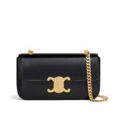 Celine Borsa A Tracolla Catena Triomphe Pelle Di Vitello Lucida Nera