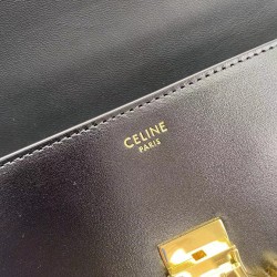 Celine Borsa A Tracolla Catena Triomphe Pelle Di Vitello Lucida Nera