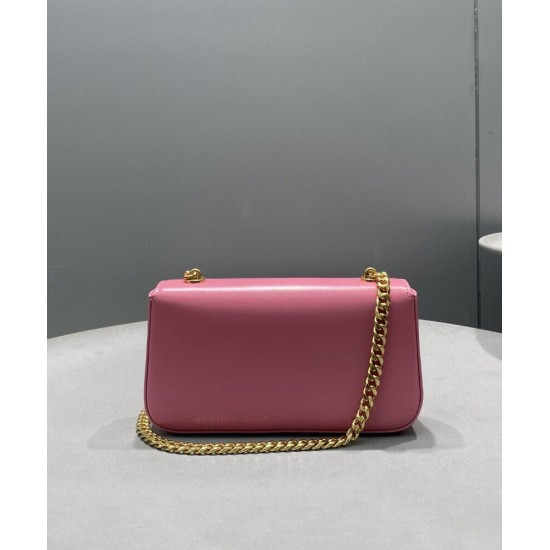 Replica Celine Borsa A Tracolla Con Catena Triomphe Pelle Di Vitello Lucida Rosa