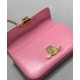 Replica Celine Borsa A Tracolla Con Catena Triomphe Pelle Di Vitello Lucida Rosa