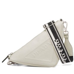 Borsa Triangolo Prada Saffiano Crema