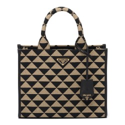 Borsa Prada Small Symbole Tessuto Jacquard Nera