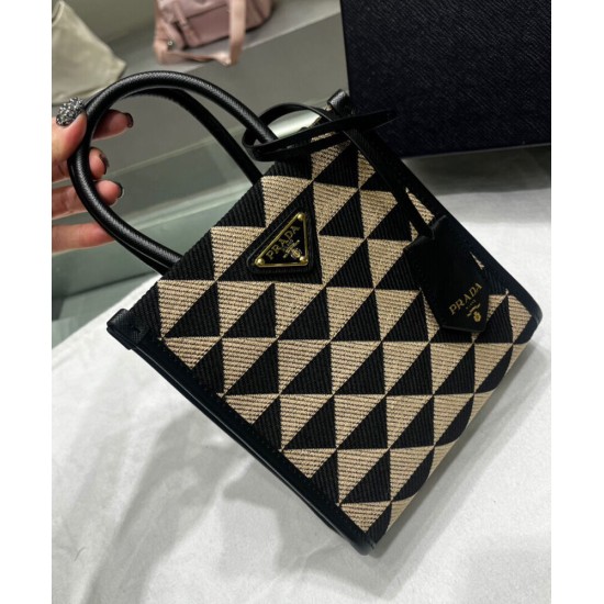 Replica Borsa Prada Symbole tessuto jacquard nera Replica Borsa Prada Symbole tessuto jacquard nera