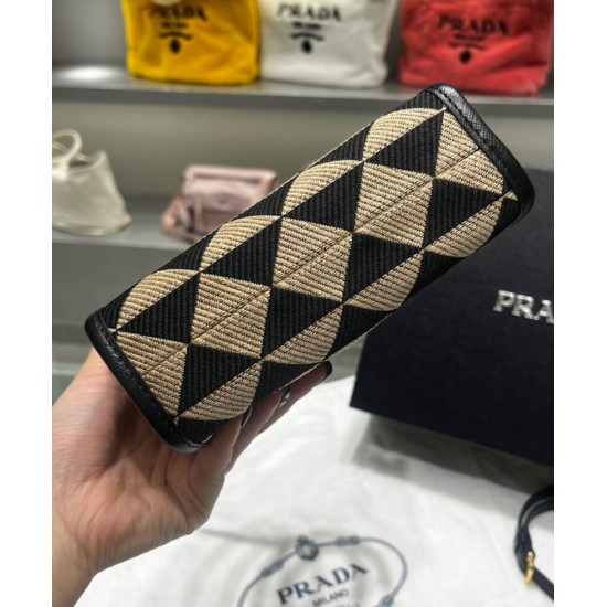 Replica Borsa Prada Symbole tessuto jacquard nera Replica Borsa Prada Symbole tessuto jacquard nera