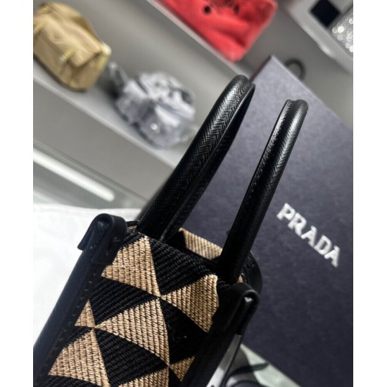 Replica Borsa Prada Symbole tessuto jacquard nera Replica Borsa Prada Symbole tessuto jacquard nera