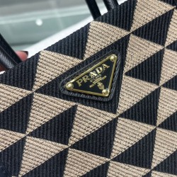 Borsa Prada Symbole tessuto jacquard nera