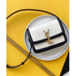 YSL Saint Laurent Solferino Small Satchel Box Saint Laurent Pelle Crema