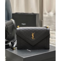 YSL Saint Laurent Gaby Satchel Pelle Di Agnello Trapuntata Nera