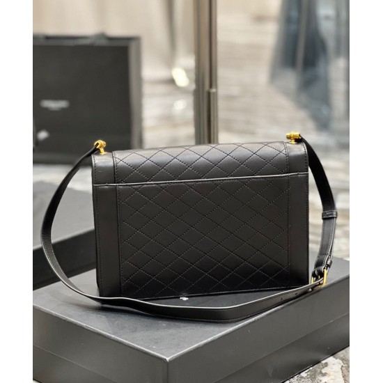 Replica YSL Saint Laurent Gaby Satchel Pelle Di Agnello Trapuntata Nera Replica YSL Saint Laurent Gaby Satchel Pelle Di Agnello Trapuntata Nera