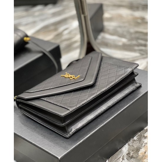 Replica YSL Saint Laurent Gaby Satchel Pelle Di Agnello Trapuntata Nera Replica YSL Saint Laurent Gaby Satchel Pelle Di Agnello Trapuntata Nera