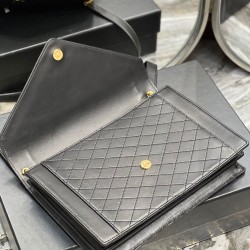 YSL Saint Laurent Gaby Satchel Pelle Di Agnello Trapuntata Nera