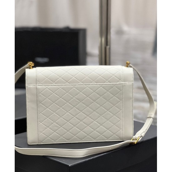 Replica YSL Saint Laurent Gaby Satchel Pelle Di Agnello Trapuntata Bianca Replica YSL Saint Laurent Gaby Satchel Pelle Di Agnello Trapuntata Bianca