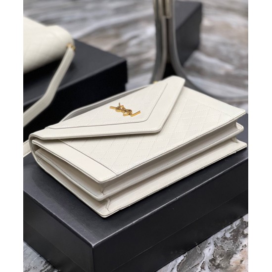 Replica YSL Saint Laurent Gaby Satchel Pelle Di Agnello Trapuntata Bianca Replica YSL Saint Laurent Gaby Satchel Pelle Di Agnello Trapuntata Bianca