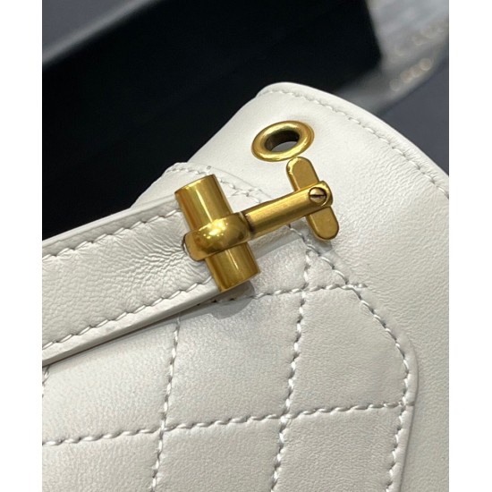 Replica YSL Saint Laurent Gaby Satchel Pelle Di Agnello Trapuntata Bianca Replica YSL Saint Laurent Gaby Satchel Pelle Di Agnello Trapuntata Bianca