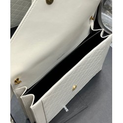 YSL Saint Laurent Gaby Satchel Pelle Di Agnello Trapuntata Bianca YSL Saint Laurent Gaby Satchel Pelle Di Agnello Trapuntata Bianca