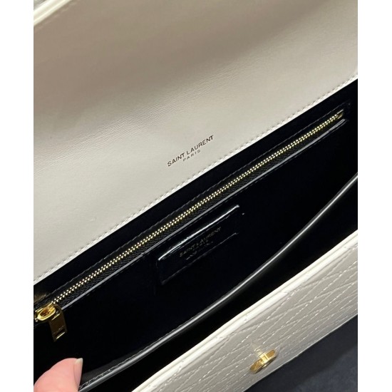 Replica YSL Saint Laurent Gaby Satchel Pelle Di Agnello Trapuntata Bianca Replica YSL Saint Laurent Gaby Satchel Pelle Di Agnello Trapuntata Bianca