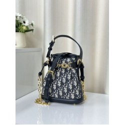 Borsa Christian Dior piccola C'est Dior Blu Dior Oblique Jacquard