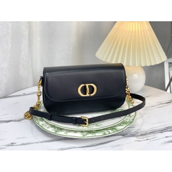 Replica Borsa Christian Dior 30 Montaigne Avenue scatola nera in pelle di vitello Replica Borsa Christian Dior 30 Montaigne Avenue scatola nera in pelle di vitello