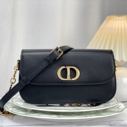Borsa Christian Dior 30 Montaigne Avenue scatola nera in pelle di vitello