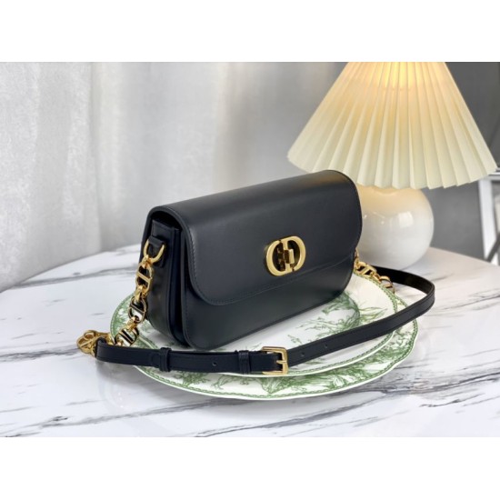 Replica Borsa Christian Dior 30 Montaigne Avenue scatola nera in pelle di vitello Replica Borsa Christian Dior 30 Montaigne Avenue scatola nera in pelle di vitello