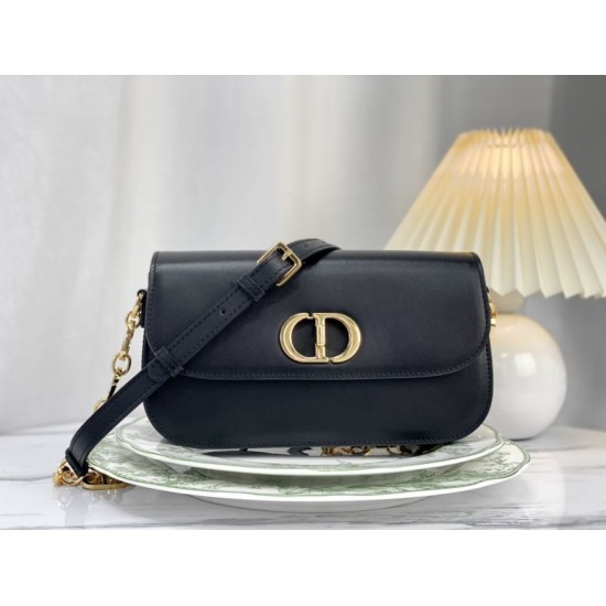 Replica Borsa Christian Dior 30 Montaigne Avenue scatola nera in pelle di vitello Replica Borsa Christian Dior 30 Montaigne Avenue scatola nera in pelle di vitello