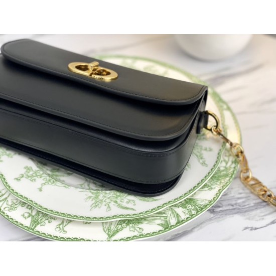Replica Borsa Christian Dior 30 Montaigne Avenue scatola nera in pelle di vitello Replica Borsa Christian Dior 30 Montaigne Avenue scatola nera in pelle di vitello