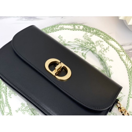 Replica Borsa Christian Dior 30 Montaigne Avenue scatola nera in pelle di vitello Replica Borsa Christian Dior 30 Montaigne Avenue scatola nera in pelle di vitello