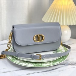 Borsa Christian Dior 30 Montaigne Avenue in pelle di vitello grigia