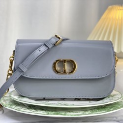 Borsa Christian Dior 30 Montaigne Avenue in pelle di vitello grigia