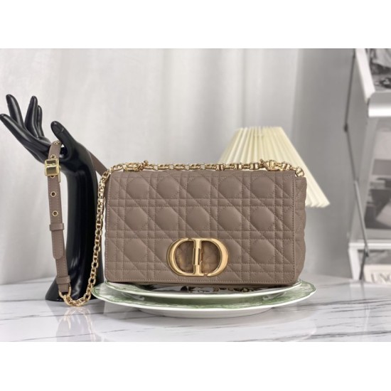 Replica Christian Dior Borsa Dior Caro media in pelle di vitello Cannage grigia Replica Christian Dior Borsa Dior Caro media in pelle di vitello Cannage grigia