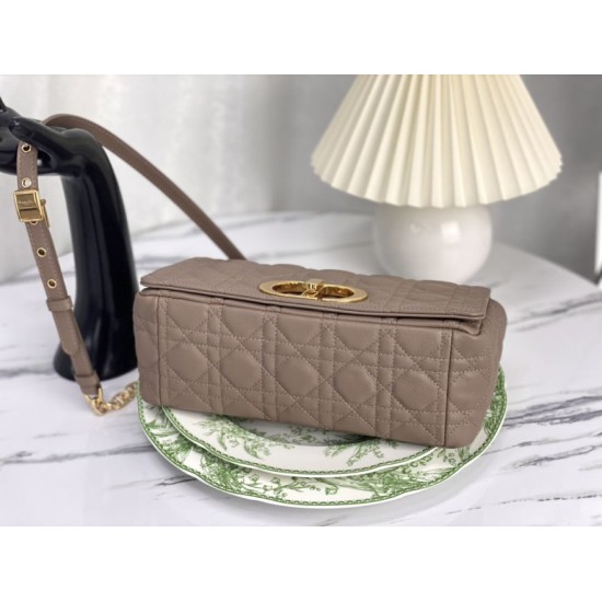 Replica Christian Dior Borsa Dior Caro media in pelle di vitello Cannage grigia Replica Christian Dior Borsa Dior Caro media in pelle di vitello Cannage grigia