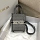 Replica Borsa per telefono Dior Mini Book Tote Micro ricamo pied de poule Replica Borsa per telefono Dior Mini Book Tote Micro ricamo pied de poule