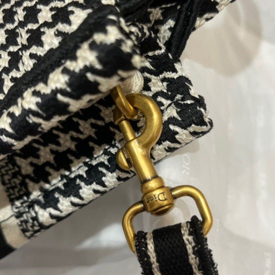 Replica Borsa per telefono Dior Mini Book Tote Micro ricamo pied de poule Replica Borsa per telefono Dior Mini Book Tote Micro ricamo pied de poule