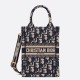 Replica Borsa per telefono Dior Mini Book Tote Ricamo Dior Oblique Blu Replica Borsa per telefono Dior Mini Book Tote Ricamo Dior Oblique Blu