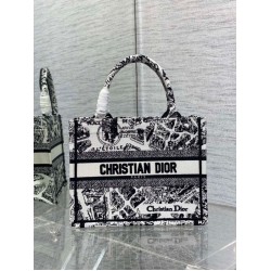 Borsa tote Dior piccola a libro Plan de Paris ricamata bianca Borsa tote Dior piccola a libro Plan de Paris ricamata bianca