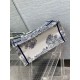 Replica Dior Dior Book Tote media Rêve d'Infini ricamo bianco/blu Replica Dior Dior Book Tote media Rêve d'Infini ricamo bianco/blu