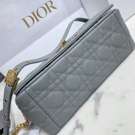 Replica Borsa Dior Caro Media Cannage Grigio Replica Borsa Dior Caro Media Cannage Grigio
