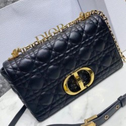 Borsa media Dior Caro Cannage nera