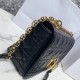 Replica Borsa media Dior Caro Cannage nera Replica Borsa media Dior Caro Cannage nera