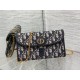 Replica Pochette con catena Dior Bobby East-West Jacquard obliquo blu Replica Pochette con catena Dior Bobby East-West Jacquard obliquo blu
