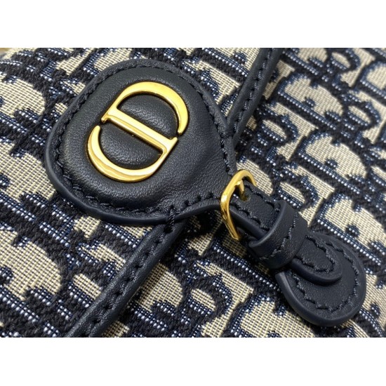 Replica Pochette con catena Dior Bobby East-West Jacquard obliquo blu Replica Pochette con catena Dior Bobby East-West Jacquard obliquo blu