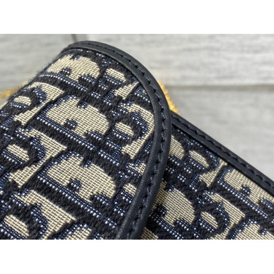 Replica Pochette con catena Dior Bobby East-West Jacquard obliquo blu Replica Pochette con catena Dior Bobby East-West Jacquard obliquo blu