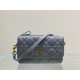 Replica Pouch Dior Caro Cannage Blu Replica Pouch Dior Caro Cannage Blu