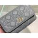 Replica Pouch Dior Caro Cannage Blu Replica Pouch Dior Caro Cannage Blu
